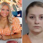 Laken Snelling sorrindo enquanto está sentado em uma mesa.