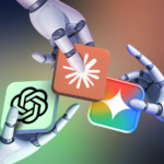 O logotipo ChatGPT contra um fundo laranja