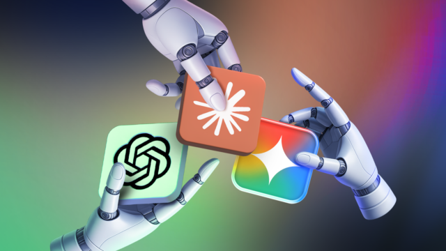 O logotipo ChatGPT contra um fundo laranja