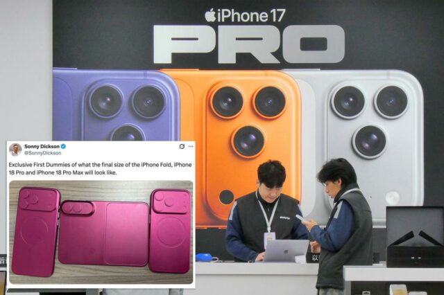 Clientes aprendendo sobre o iPhone 17 em uma Apple Store na cidade de Yantai.