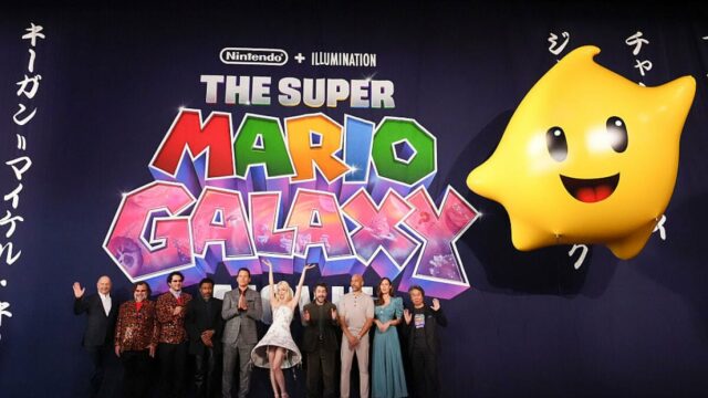 Captura de tela da programação de lançamento da Universal Pictures destacando o filme do Mario