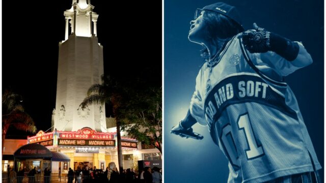 Filme concerto 'Billie Eilish - Hit Me Hard and Soft: The Tour' com estreia no Historic Village Theatre de Westwood antes das reformas
