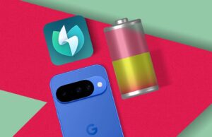 Finalmente parei de permitir que as configurações padrão do meu telefone me limitassem, graças a este utilitário de energia Android pouco conhecido Um ícone de bateria 3D dentro de uma moldura de smartphone ao lado de interruptores de configuração em um fundo azul