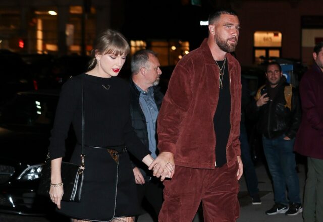 Chiefs tight end Travis Kelce and pop star Taylor Swift