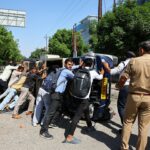 Protestos de trabalhadores na Índia