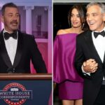 George Clooney criticou depois de defender a piada de Jimmy Kimmel sobre a 'futura viúva' Melania Trump