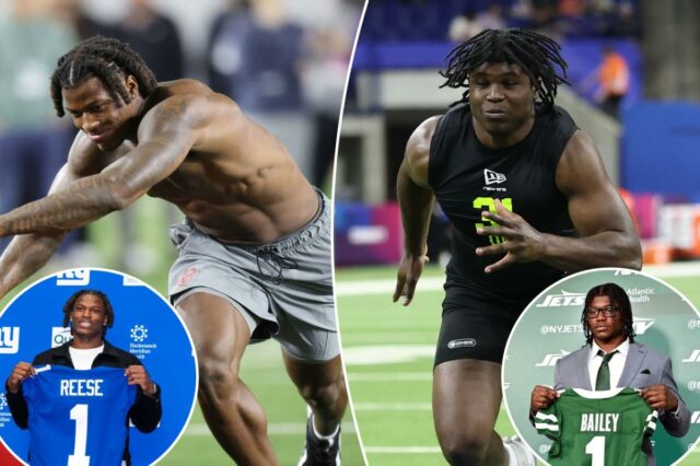 Giants e Jets se preparam para um longo debate Arvell Reese-David Bailey
