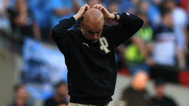 Guardiola elogia reação 'extraordinária' do Man City para fazer história na FA Cup
