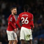 Harry Maguire e Luke Shaw reagem ao desempenho de Ayden Heaven no Man Utd x Chelsea