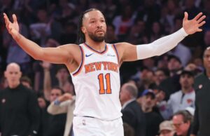 Heróis, zeros da vitória do Knicks no jogo 1 sobre o Hawks: Jalen Brunson dá o pontapé inicial Jalen Brunson, que marcou 28 pontos, reage durante seu primeiro quarto de 19 pontos na vitória dos Knicks por 113-102 no jogo 1 sobre os Hawks em 18 de abril de 2026 no Madison Square Garden.