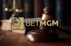 Homem do Tennessee processa BetMGM por supostas falhas em apostas de autoexclusão Logotipo da BetMGM sobre o fundo do tribunal com o martelo do juiz e a balança da justiça, simbolizando processos de jogos de azar e disputas legais envolvendo operadores de apostas esportivas. Homem do Tennessee processa BetMGM por supostas falhas em apostas de autoexclusão