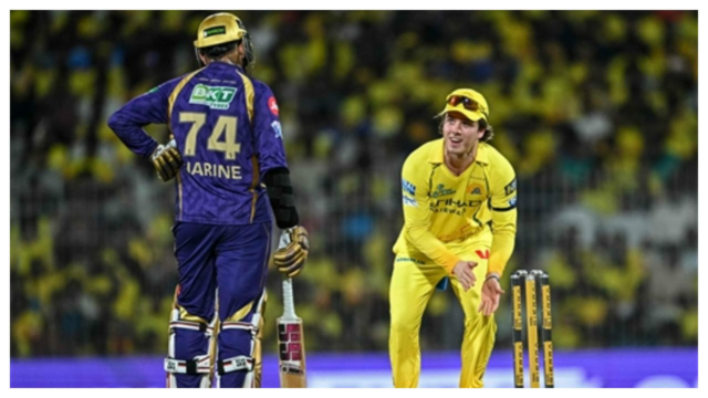 IPL 2026: KKR lutando em 36/2 após 6 saldos perseguindo 192 do CSK
