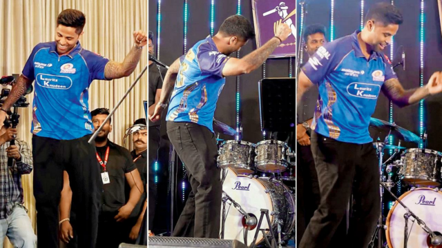 IPL 2026: Suryakumar Yadav imita os passos de Dhurandhar durante o show do MI Stage
