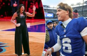 Ilona Maher não reconheceu Jaxson Dart na festa do Super Bowl – não foi bem Ilona Maher na quadra no intervalo do jogo feminino do Campeonato Nacional do Torneio da NCAA de 2026.