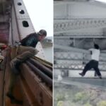 Imagens dramáticas capturam ladrão de carros em uma tentativa de fuga que desafia a morte em Bay Bridge