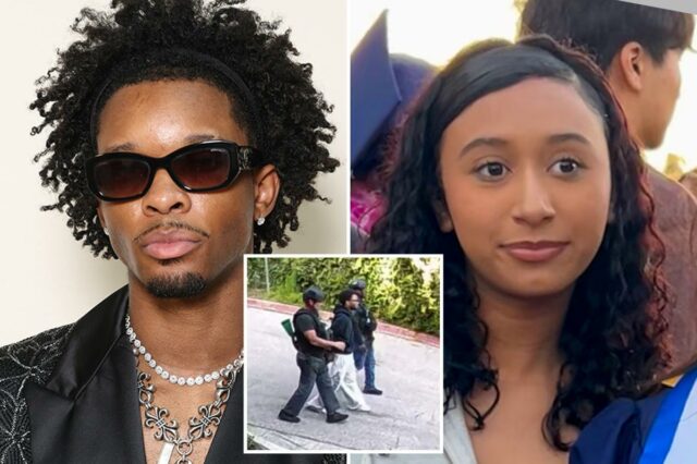 Imagens mostram D4vd preso cercado por policiais armados
