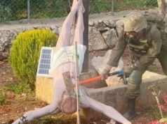 Indignação depois que soldado israelense profana a estátua de Jesus Cristo no Líbano Indignação depois que soldado israelense profana a estátua de Jesus Cristo no Líbano