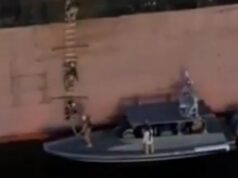 Irã divulga vídeo do IRGC apreendendo navio no Estreito de Ormuz Irã divulga vídeo do IRGC apreendendo navio no Estreito de Ormuz