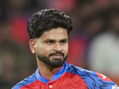 Iyer multou Rs 12 lakh por taxa excessiva lenta contra Gujarat Titans Iyer multou Rs 12 lakh por taxa excessiva lenta contra Gujarat Titans