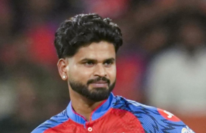 Iyer multou Rs 12 lakh por taxa excessiva lenta contra Gujarat Titans Iyer multou Rs 12 lakh por taxa excessiva lenta contra Gujarat Titans