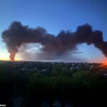 Pelo menos 18 feridos após o ataque noturno de drones russos ao Dnipro destruiu parte de um bloco de apartamentos e provocou um incêndio em um posto de combustível