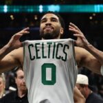 Boston Celtics All-Star Jayson Tatum against Philadelphia 76ers