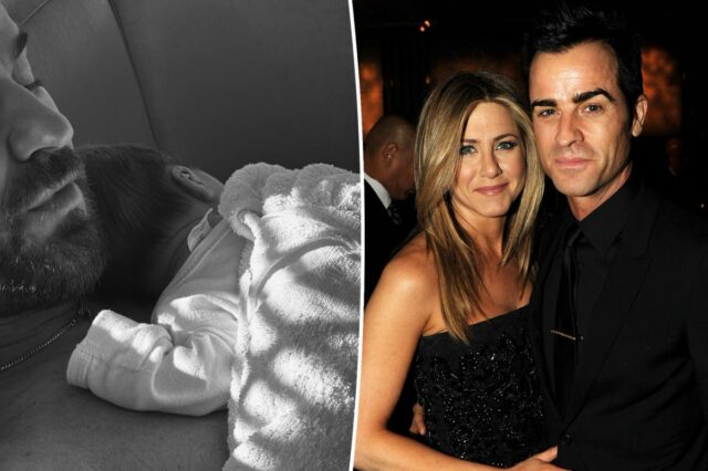 Jennifer Aniston reage sutilmente depois que o ex-marido Justin Theroux dá as boas-vindas ao bebê com a esposa Nicole Brydon Bloom
