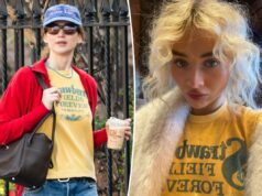 Jennifer Lawrence e Sabrina Carpenter têm esta camiseta dos Beatles em comum – e custa menos de US$ 60 Uma camiseta amarela com