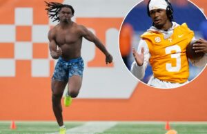 Jermod McCoy mudou completamente sua perspectiva do Draft da NFL para 2026 em uma cena incrível Jermod McCoy corre a corrida de 40 jardas durante o dia profissional de futebol americano da NFL do Tennessee, terça-feira, 31 de março de 2026, em Knoxville, Tennessee.