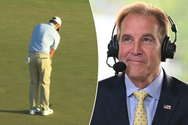 Jim Nantz admite que a CBS estragou sua cobertura do Jim Nantz é visto na mesa de esportes da CBS durante a terceira rodada do Memorial Tournament apresentado pelo Workday no Muirfield Village Golf Club em 31 de maio de 2025 em Dublin, Ohio.