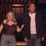 Jimmy Fallon se junta ao apresentador do 'SNL UK' Nicola Coughlan para a Chaotic Studio Tour e uma canção de rap explícita sobre 'The Magic Faraway Tree'