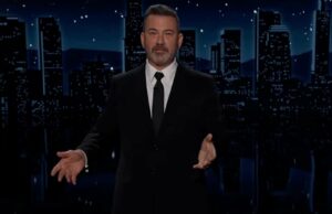 Jimmy Kimmel defende piada de ‘viúva grávida’ como ‘assado leve’ e insta Melania a confrontar a ‘retórica violenta’ de Trump | Vídeo O presidente Donald Trump fala durante uma coletiva de imprensa no jantar do WHCD (Crédito: Andrew Leyden/Getty Images)