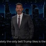 Jimmy Kimmel reage ao rei Charles dando a Trump um sino de ouro