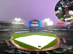 Jogo do Mets adiado com partida dupla marcada para domingo contra Rockies O defensor direito do New York Mets, Juan Soto (22), rebatidas.