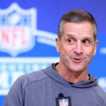 Head coach John Harbaugh of the New York Giants speaks to the media during the 2026 NFL Scouting Combine at Lucas Oil Stadium on February 24, 2026 in Indianapolis, Indiana.