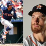 Jon Kemmer #75 do Houston Astros correu para a primeira base depois de acertar a bola contra o St Louis Cardinals na quarta entrada durante um jogo de treinamento de primavera no Roger Dean Stadium em 13 de março de 2017 em Júpiter, Flórida.
