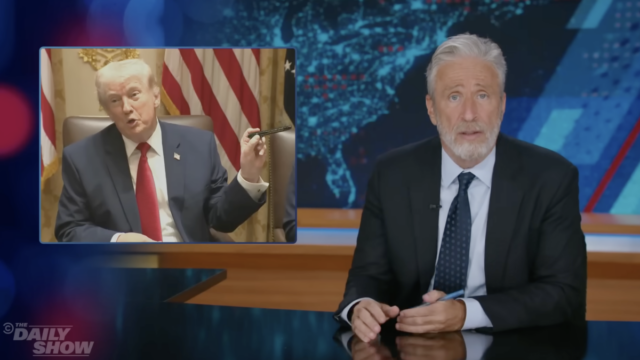 Jon Stewart tem uma reação brutal a Trump tagarelando sobre Jon Stewart tem uma reação brutal a Trump tagarelando sobre canetas