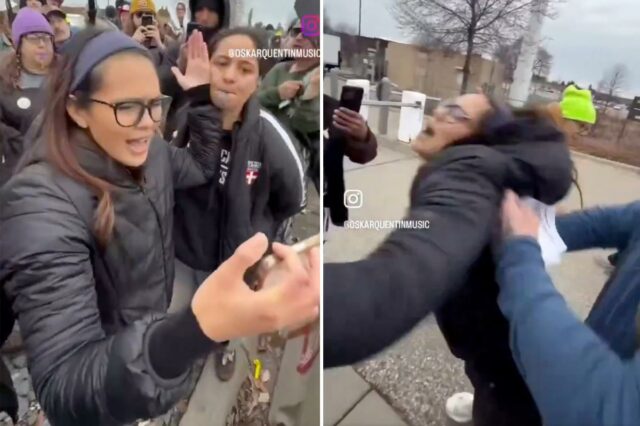 Jornalista da Turning Point USA leva soco e é jogado Jornalista da Turning Point USA leva soco e é jogado no chão durante violento protesto anti-ICE em Minnesota: vídeo