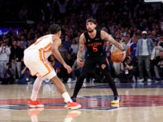 Jose Alvarado, do Knicks, mostrou-se pronto quando chamado, apesar das consequências da rotação O armador do New York Knicks, Jose Alvarado #5, dribla a bola enquanto o armador Miles McBride #2 faz uma escolha durante um jogo contra o Atlanta Hawks.