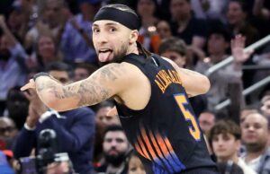 José Alvarado, do Knicks, prospera novamente enquanto continua crescendo em importância Jose Alvarado comemora depois de acertar uma cesta de 3 pontos durante a vitória dos Knicks por 127-97 no jogo 5 sobre os Hawks em 28 de abril de 2026 no Garden.