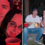 Justin Trudeau e Katy Perry comendo lanches no Coachella Valley Music and Arts Festival.