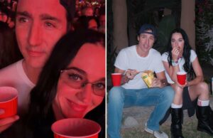 Justin Trudeau foi criticado por beber em copos de plástico com a namorada Katy Perry: ‘Regras para você, mas não para mim’ Justin Trudeau e Katy Perry comendo lanches no Coachella Valley Music and Arts Festival.