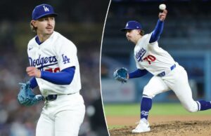 Justin Wrobleski flerta com o fechamento enquanto os Dodgers derrubam os Mets em queda Justin Wrobleski (70) arremessa para um rebatedor do New York Mets durante a sétima entrada de um jogo de beisebol, segunda-feira, 13 de abril de 2026.