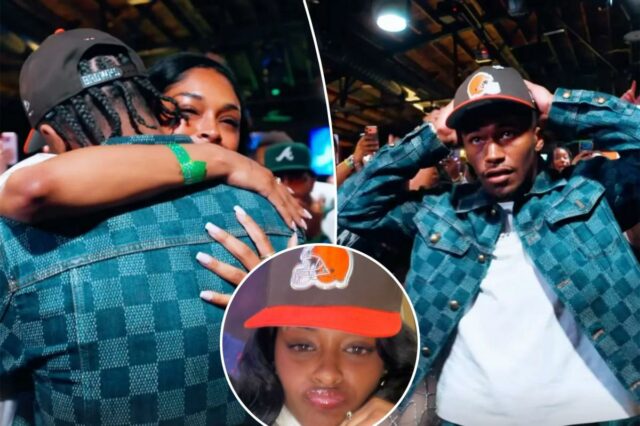 KC Concepcion abraça e beija namorada em grande comemoração após pousar com Browns
