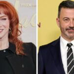 Josh D'Amaro, Jimmy Kimmel e o presidente Donald Trump (Getty Images/Chris Smith para TheWrap)