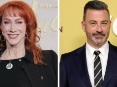 Kathy Griffin defende Jimmy Kimmel após ser alvo de Trump: ‘Eu gostaria que alguém tivesse feito isso por mim’ | Vídeo Josh D'Amaro, Jimmy Kimmel e o presidente Donald Trump (Getty Images/Chris Smith para TheWrap)