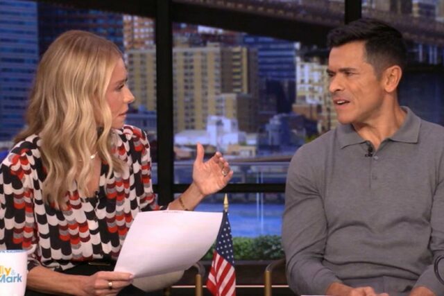 Kelly Ripa e Mark Consuelos do Live's admitem que “não são grandes abraços na cama”: “Nós começamos a abraçar, mas depois… vamos para os nossos cantos”
