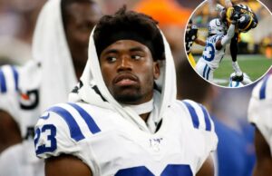 Kenny Moore em bloco comercial como ex-Pro Bowler, Colts concorda em se separar Kenny Moore II # 23 do Indianapolis Colts afastado durante o jogo da pré-temporada contra o Cleveland Browns no Lucas Oil Stadium em 17 de agosto de 2019 em Indianápolis, Indiana.