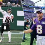 Kirk Cousins, jogador do Atlanta Falcons, em campo.