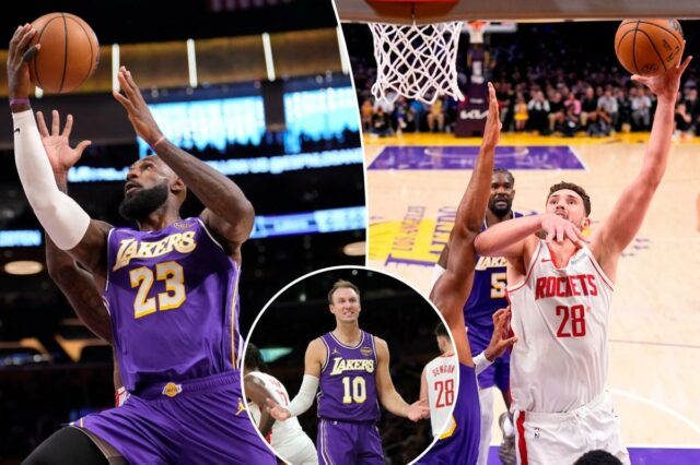 Lakers caem para Rockets no jogo 5, apesar do retorno de Austin Reaves
